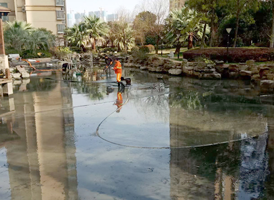 阎良景观池淤泥清理